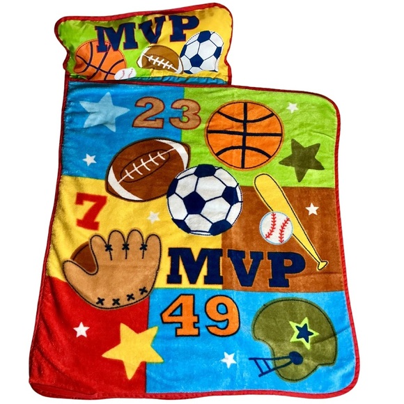 MVP Sports Kids Sleeping Bag and Blanket Set Most Valuable Player Back to School - Picture 1 of 7